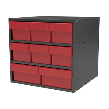 Picture of Akro-Mils AD1817CAST Akrodrawers 60 lb Charcoal Gray Powder Coated, Textured Stackable Super Modular Cabinet (Main product image)