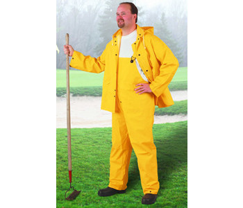 Picture of Dunlop Sitex 76552 Yellow Large Polyester/PVC Rain Overalls (Main product image)