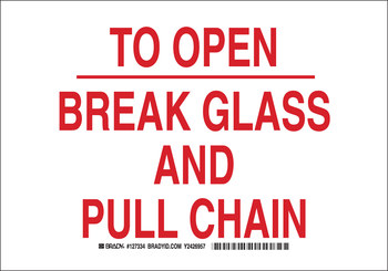 Picture of Brady B-302 Polyester Rectangle White English Fire Equipment Sign part number 127334 (Main product image)