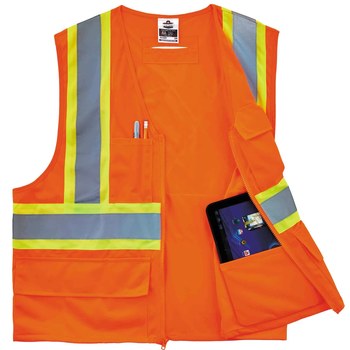 Ergodyne Glowear High-Visibility Vest 8235ZX 26185 - Size Large/XL - High-Visibility Orange