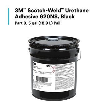 3M Scotch-Weld 7010367262 Two-Part Base (Part B) Black Urethane Adhesive - 5 gal Pail - 14135