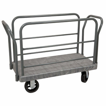 Picture of Akro-Mils R90182L24112817 Versa/Deck R90 3000 lb Powder Coated HDPE Structural Foam Platform Truck (Main product image)