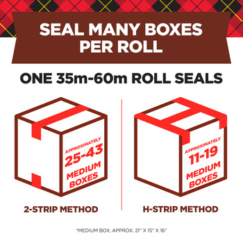 3M Scotch 3750 Clear Box Sealing Tape - 48 mm Width x 50 m Length - 3.1 mil Thick - 72441