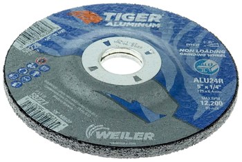 Weiler Tiger Aluminum Grinding Wheel 58227 - 5 in - A/O Aluminum Oxide AO - 24 - R