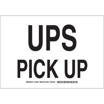 Picture of Brady B-401 High Impact Polystyrene Rectangle White English Traffic Control Sign part number 129496 (Main product image)