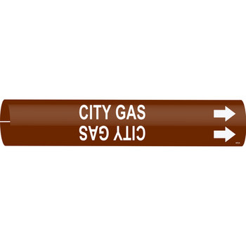 Picture of Brady Bradysnap-On White on Brown Plastic 4312-C Snap-On Pipe Marker (Main product image)