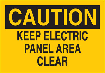 Picture of Brady B-555 Aluminum Rectangle Yellow English Electrical Safety Sign part number 43090 (Main product image)