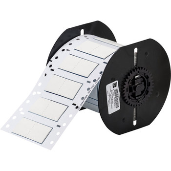 Brady PermaSleeve B33-500-2-342-2 Die-Cut Printer Sleeve - 1 in x 0.851 in - Polyolefin - White - B-342 - 91180