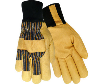 Red Steer Driver's Gloves 59260-M, Size Medium, Leather, Black