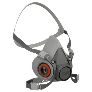 3M 6000 Series 6200 Gray Medium Thermoplastic Elastomer Half Mask Facepiece Respirator