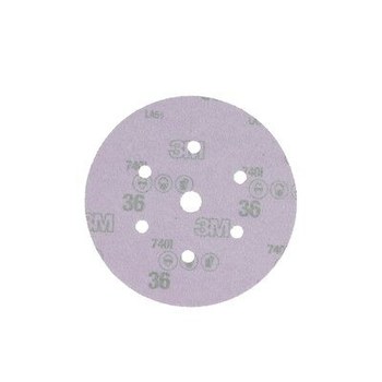 3M Coated Ceramic Purple Fiber Disc - Paper Backing - E Weight - 36 Grit - Very Coarse - 6 in Diameter - 5/8 in Center Hole - 30787
