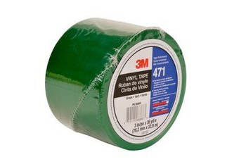 3M 471 Green Marking Tape - 3 in Width x 36 yd Length - 5.2 mil Thick - 68868