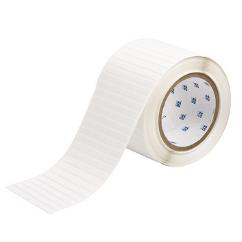 Picture of Brady White Tamper-Evident Vinyl Thermal Transfer THT-1-351-10 Die-Cut Thermal Transfer Printer Label Roll (Main product image)