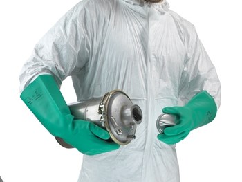 Ansell AlphaTec Solvex 37-165 Green 10 Unsupported Chemical-Resistant Gloves - 15 in Length - 22 mil Thick - 117210