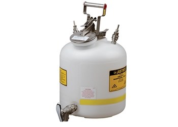 Picture of Justrite White Polyethylene Leak-Proof, Pressure-Relief Vent, Self-Closing 5 gal Safety Can (Main product image)