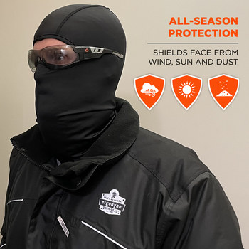 Ergodyne N-Ferno 6832 Black Polyester/Spandex Balaclava - 720476-16832
