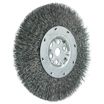 Weiler 01511 Wheel Brush - 7 in Dia - Crimped Steel Bristle