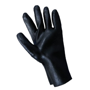 Global Glove 610R Black XL Chemical-Resistant Gloves - 10 in Length - Rough Finish - 610R/XL
