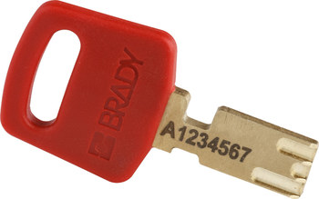 Brady SafeKey Safety Padlock - 1 1/2 in Wide - NYL-RED-38ST-KA3PK