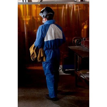 3M 4530 Blue Large SMMS Polypropylene Disposable General Purpose & Work Coveralls - Fits 39 to 43 in Chest - 051131-49801