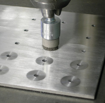 Weiler Stainless Steel Cup Brush - Unthreaded Stem Attachment - 1/2 in Diameter - 0.005 in Bristle Diameter - 10056