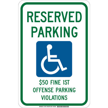 Picture of Brady B-302 Polyester Rectangle White English Parking Restriction, Permission & Information Sign part number 127457 (Main product image)