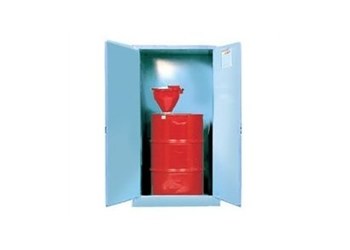 Picture of Justrite Sure-Grip EX 55 gal Blue Hazardous Material Storage Cabinet (Main product image)