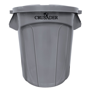 Picture of Quantum Storage CTC-20GY Crusader Round 20 gal Gray Polyethylene Heavy-Duty Utility Container (Main product image)