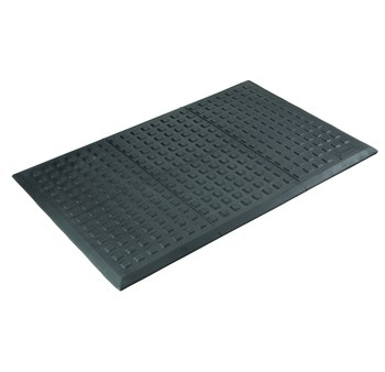 Wearwell Rejuvenator Anti-Fatigue Mat 502.58x2x5BK - 2 ft x 5 ft, Urethane - Raised Squares - Black - 00292