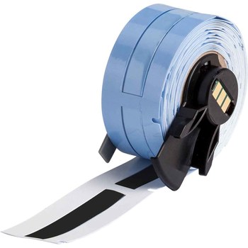 Picture of Brady PermaSleeve Black Polyolefin Thermal Transfer M6-187-2-342-BK-R Heat Shrink Wire & Cable Labels (Main product image)