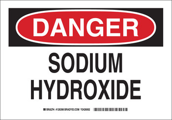 Picture of Brady B-302 Polyester Rectangle White English Chemical Warning Sign part number 126398 (Main product image)