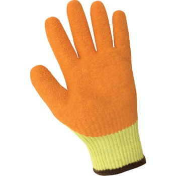 Global Glove Gripster 600KV High-Vis Orange Medium Cut-Resistant Gloves - ANSI A6 Cut Resistance - Rubber Dotted Palm & Fingers Coating - 600KV MD