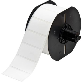 Picture of Brady Workhorse White Polypropylene Thermal Transfer B33-137-7425 Die-Cut Thermal Transfer Printer Label Roll (Main product image)