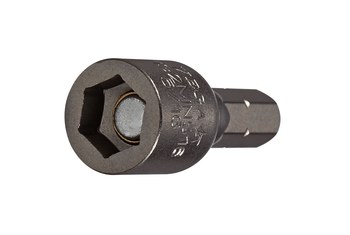 Vega Tools 5/16 in Magnetic Nutsetter Insert 132MN516 - 1/4 in-Hex Drive - 1 1/4 in Length - S2 Modified Steel - Gunmetal Grey Finish - 01027