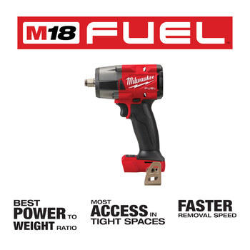 Milwaukee M18 FUEL Impact Wrench 2962-20 - M18 REDLITHIUM Battery - 650 ft/lb Max