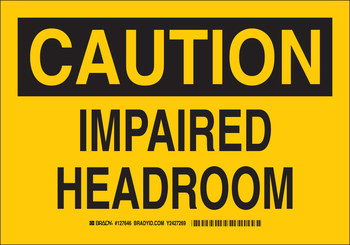 Picture of Brady B-555 Aluminum Rectangle Yellow English Equipment Safety Sign part number 127644 (Main product image)
