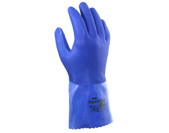 12pk Rubber Work Gloves Chemical Resistant PVC ANSELL 04-644 12" Size XL 