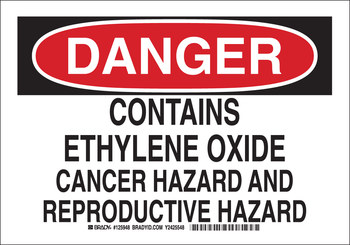 Picture of Brady B-302 Polyester Rectangle White English Chemical Warning Sign part number 125948 (Main product image)