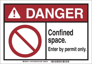 Picture of Brady B-869 Polypropylene Rectangle White English Safety Awareness Label part number 145733 (Main product image)