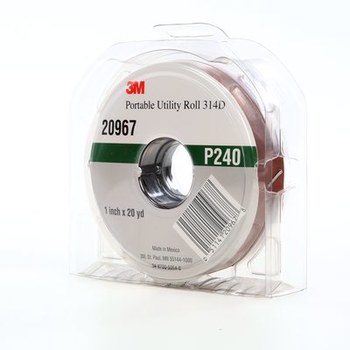 3M 314D Shop Roll 20967 - 1 in x 20 yd - Aluminum Oxide - P240 - Very Fine