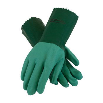 Picture of PIP Chemgrip 57-1812 Green Large Cotton/Neoprene/Polyester Supported Chemical-Resistant Gloves (Main product image)