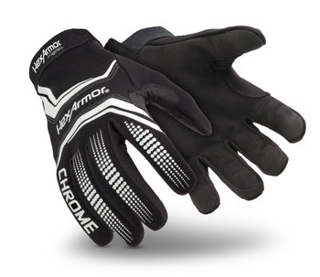 Picture of HexArmor Chrome Series 4032 Black/White 9 Synthetic SuperFabric/Synthetic Leather Cut and Sewn Mechanic's Gloves (Main product image)
