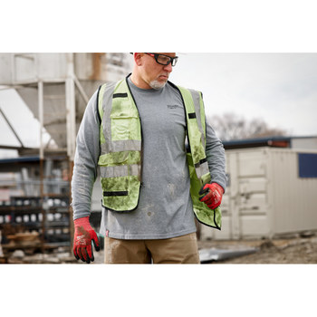 Milwaukee Long Sleeve Work Tee Hybrid 604G-L - Size Large - Gray - 73554