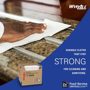 Kimberly-Clark WypAll CriticalClean X70 Wiper 05925, Hydroknit, - 12.5 in x 23.5 in - White