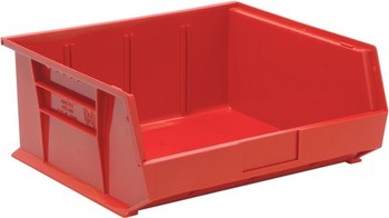 Picture of Quantum Storage QUS250RD 75 lb Red Polypropylene Hanging / Stacking Stack Bin (Main product image)