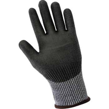 Global Glove Samurai Glove PUG-913 Salt & Pepper Large Cut-Resistant Gloves - ANSI A4 Cut Resistance - Polyurethane Palm & Fingers Coating - PUG-913-9(L)