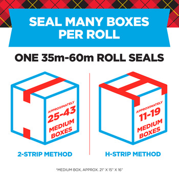 3M Scotch 3850 Clear Box Sealing Tape - 48 mm Width x 54.6 yd Length - 3.1 mil Thick - 57611