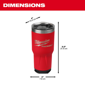 Milwaukee PACKOUT Tumbler 48-22-8393R, Size 30 oz - 61635
