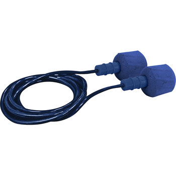 Picture of PIP PowerSoft EZ-Twist Blue Standard Polyurethane Foam Disposable Corded Barrel Ear Plugs (Main product image)