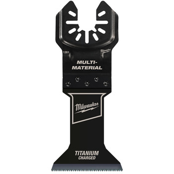 Milwaukee OPEN-LOK TITANIUM CHARGED End Cut Oscillating Multi-Tool Blade 49-25-1268 - 1.75 in Width x 0.03 in Thick - Bi-Metal